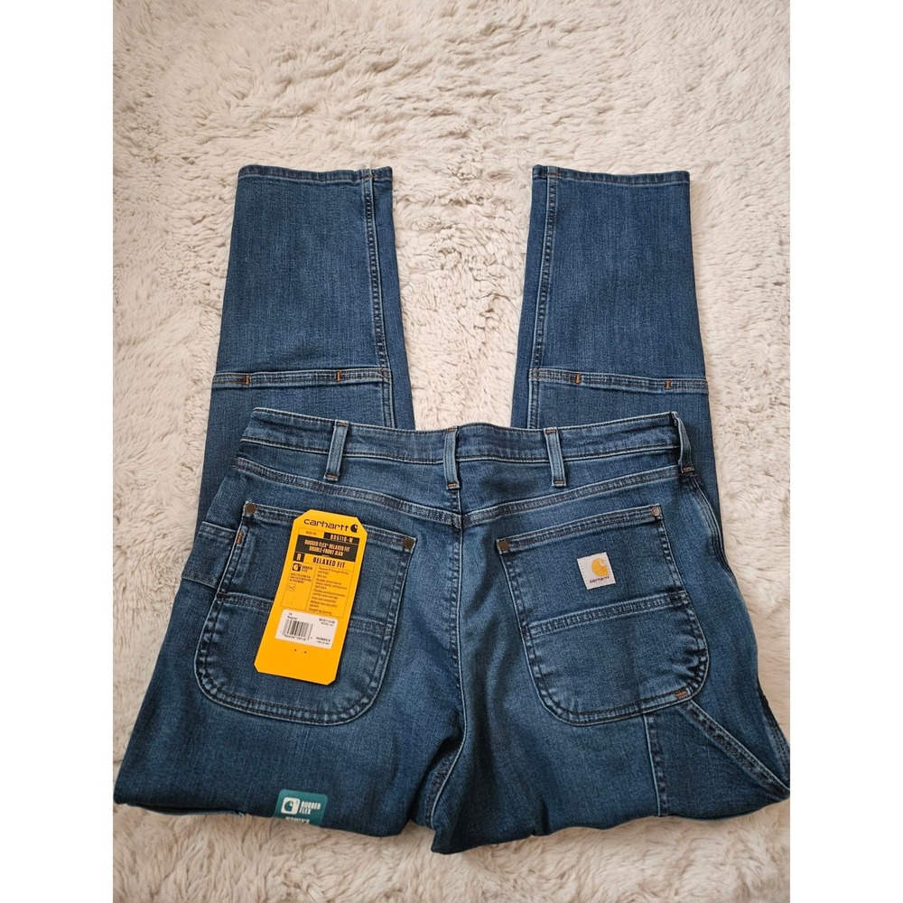 NWT Carhartt Rugged Flex Relaxed Fit Double-Front Work Jeans Size 14 Regular